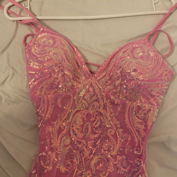 Pink Sequin Gown - Picture 3 of 5